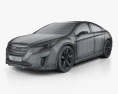 Subaru Legacy Concept 2015 3d model wire render
