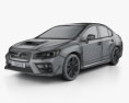 Subaru WRX 2017 3D模型 wire render
