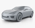 Subaru Cross Sport 2014 3d model clay render