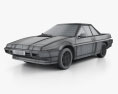 Subaru XT 1991 3D-Modell wire render