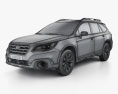 Subaru Outback 2018 3d model wire render