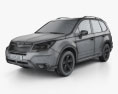 Subaru Forester XC 2017 3d model wire render