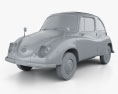 Subaru 360 1958 3D 모델  clay render