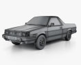 Subaru BRAT 1993 3D模型 wire render