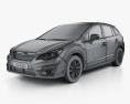 Subaru Impreza hatchback 2018 3d model wire render