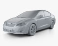 Subaru Impreza 1996 3Dモデル clay render