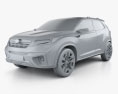 Subaru VIZIV Future 2015 3d model clay render