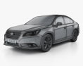 Subaru Legacy with HQ interior 2017 3d model wire render