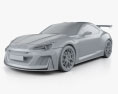 Subaru BRZ STI Performance Concept 2015 3d model clay render