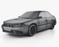 Subaru Legacy 1998 3d model wire render