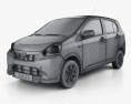 Subaru Pleo Plus 2015 3D модель wire render