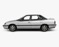 Subaru Legacy 1993 3d model side view