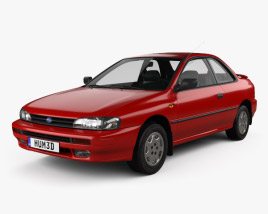 Subaru Impreza Coupe with HQ interior 2001 3D model