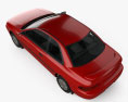 Subaru Impreza Coupe 带内饰 1995 3D模型 顶视图