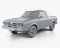 Subaru BRAT 1978 3D модель clay render