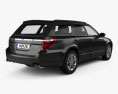 Subaru Outback 2012 3d model back view