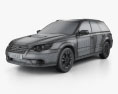 Subaru Outback 2012 3d model wire render