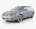 Subaru Outback 2012 3d model clay render