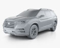 Subaru Ascent SUV 2020 3D-Modell clay render