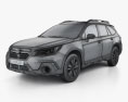 Subaru Outback US-spec 2020 3d model wire render