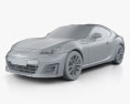 Subaru BRZ (ZC6) 2018 3d model clay render