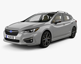 Subaru Impreza 5-door hatchback with HQ interior 2019 3D model
