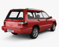 Subaru Forester S-Turbo 2002 3d model back view