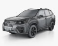 Subaru Forester Touring 2021 3d model wire render