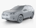 Subaru Forester Touring 2021 3d model clay render