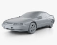 Subaru SVX з детальним інтер'єром 1997 3D модель clay render
