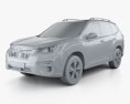 Subaru Forester Touring avec Intérieur 2018 Modèle 3d clay render