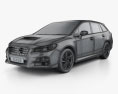 Subaru Levorg avec Intérieur 2015 Modèle 3d wire render