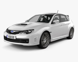 Subaru Impreza WRX STI with HQ interior 2014 3D model