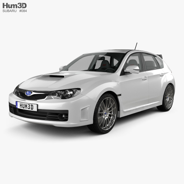 Subaru Impreza WRX STI with HQ interior 2014 3D model