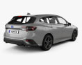 Subaru Levorg 2022 3D模型 后视图