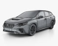 Subaru Levorg 2022 3d model wire render