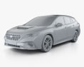Subaru Levorg 2022 3D-Modell clay render