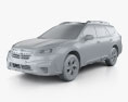 Subaru Outback Touring 2022 3d model clay render