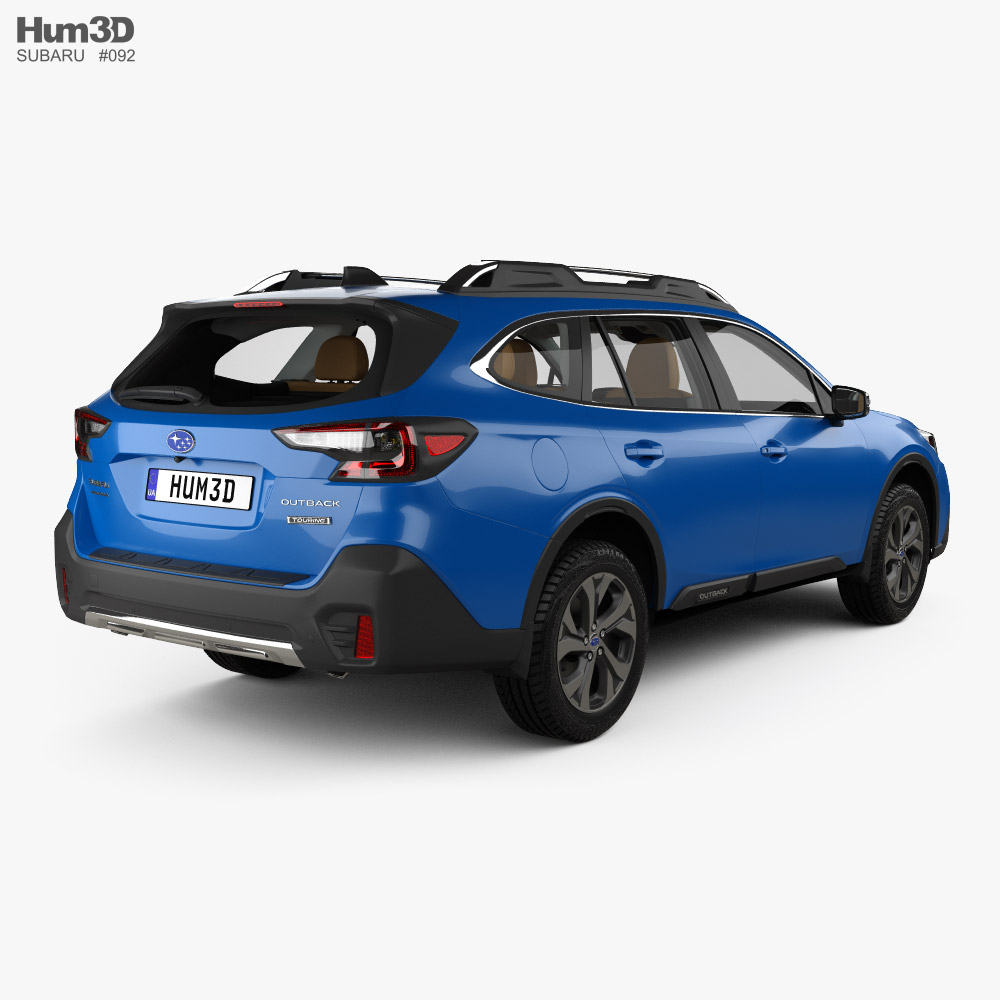 Subaru Outback Touring with HQ interior 2022 3d model back view