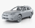 Subaru Outback Touring with HQ interior 2022 3d model clay render