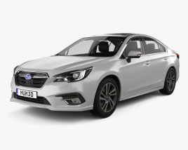 Subaru Legacy con interior 2019 Modelo 3D
