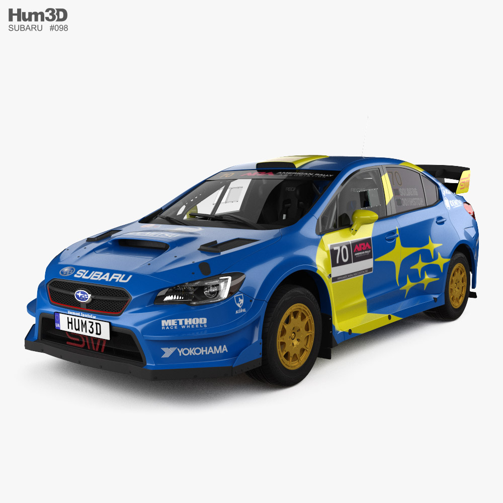 Subaru WRX VT20R Rally 인테리어 가 있는 2020 3D 모델 