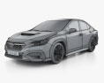 Subaru WRX 2022 3d model wire render