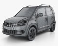 Suzuki (Maruti) Wagon R 2014 3d model wire render