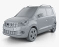 Suzuki (Maruti) Wagon R 2014 3d model clay render