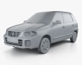 Suzuki Maruti Alto 2015 3d model clay render