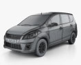 Suzuki (Maruti) Ertiga 2015 3d model wire render