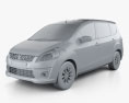 Suzuki (Maruti) Ertiga 2015 3D-Modell clay render