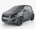 Suzuki Splash (Ritz) 2015 3d model wire render