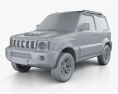 Suzuki Jimny 2016 3D 모델  clay render